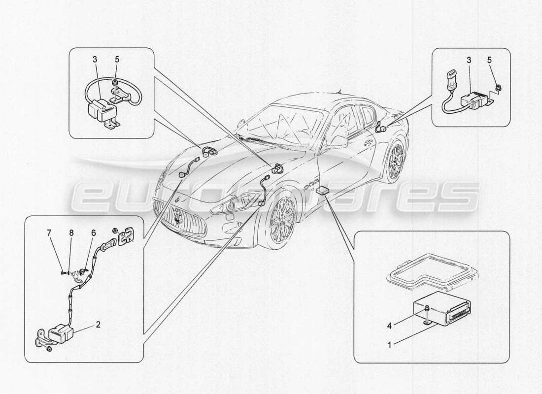 Maserati GranTurismo Special Edition Electronic Control (suspension) Part Diagram