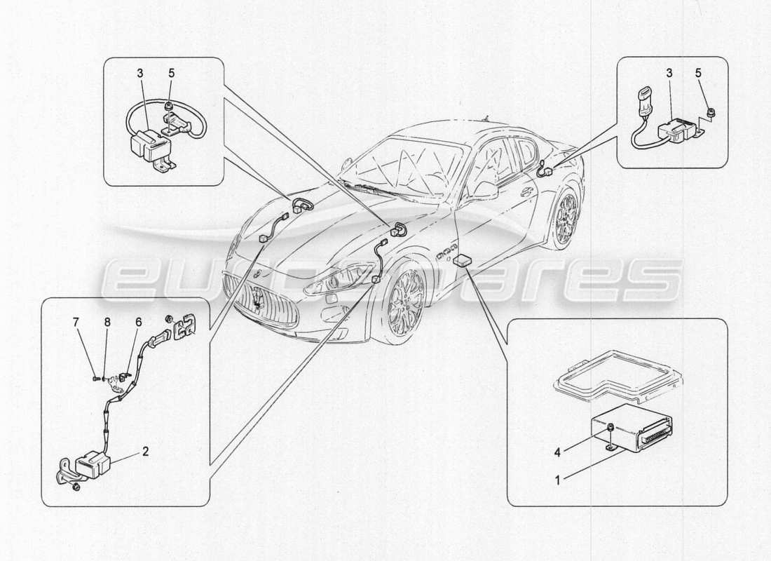 Maserati GranTurismo Special Edition Electronic Control (suspension) Part Diagram