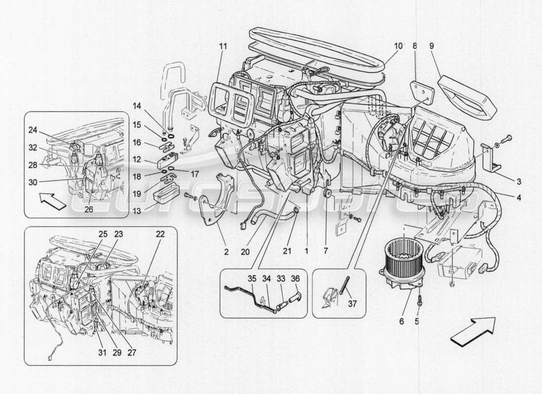 Maserati GranTurismo Special Edition dashboard devices Part Diagram