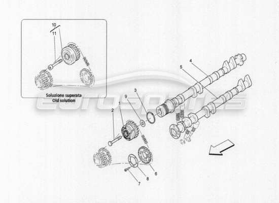 a part diagram from the Maserati GranTurismo Special Edition parts catalogue