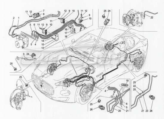 a part diagram from the Maserati GranTurismo parts catalogue