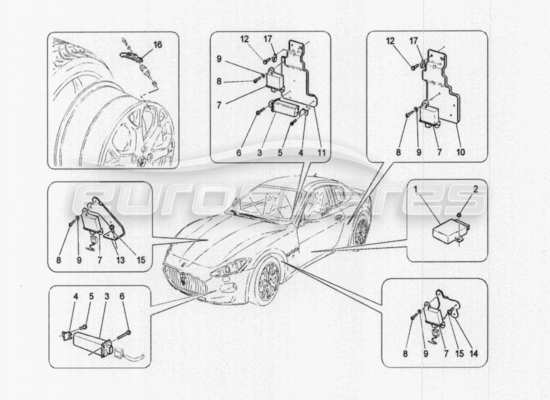 a part diagram from the Maserati GranTurismo parts catalogue