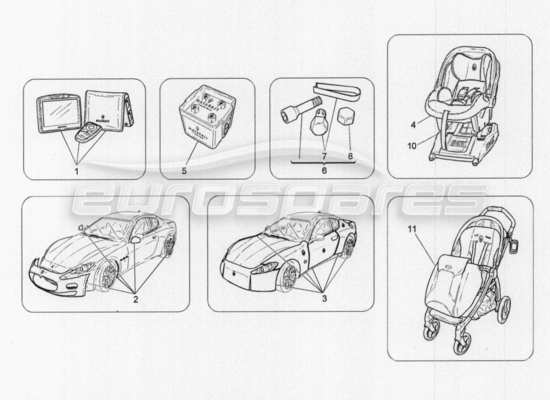 a part diagram from the Maserati GranTurismo Special Edition parts catalogue