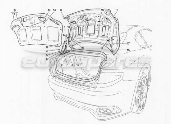 a part diagram from the Maserati GranTurismo Special Edition parts catalogue