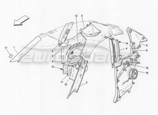 a part diagram from the Maserati GranTurismo parts catalogue