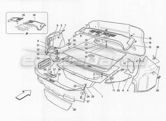 a part diagram from the Maserati GranTurismo parts catalogue