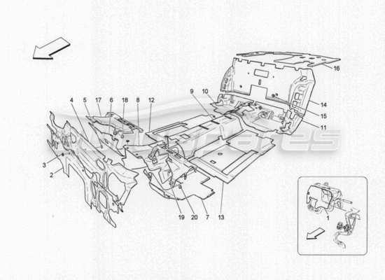 a part diagram from the Maserati GranTurismo parts catalogue