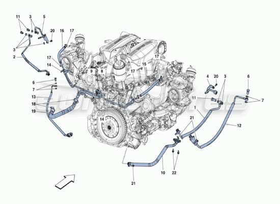 a part diagram from the Ferrari 488 parts catalogue