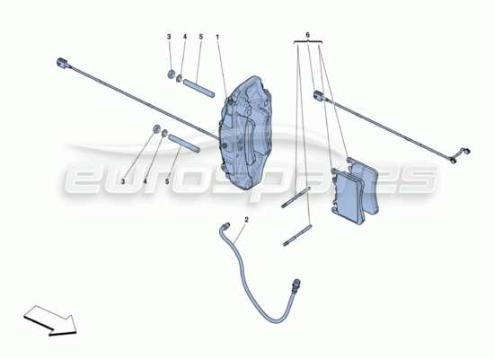 a part diagram from the Ferrari 488 parts catalogue