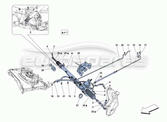 a part diagram from the Ferrari 488 parts catalogue