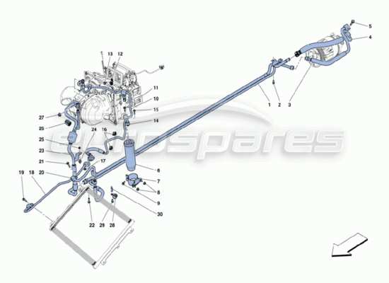 a part diagram from the Ferrari 488 Challenge parts catalogue