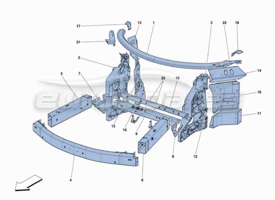 a part diagram from the Ferrari 488 Challenge parts catalogue