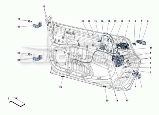 a part diagram from the Ferrari 488 parts catalogue