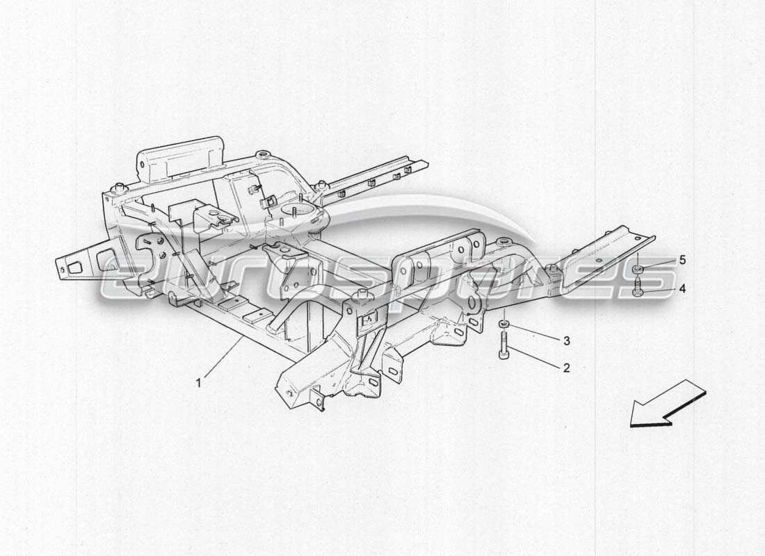 Maserati GranCabrio MC Centenario FRONT FRAME Parts Diagram