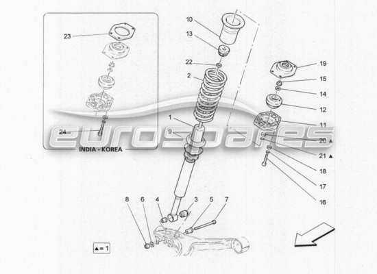 a part diagram from the Maserati GranCabrio parts catalogue