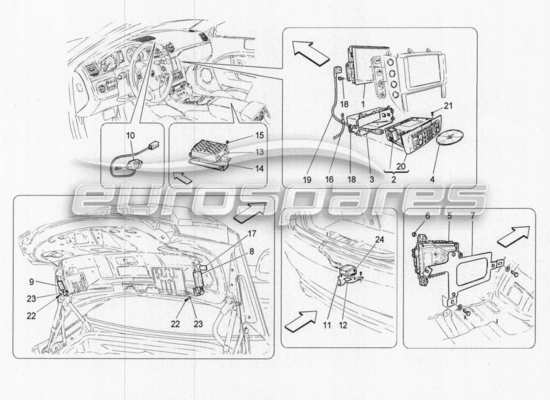 a part diagram from the Maserati GranCabrio MC Centenario parts catalogue