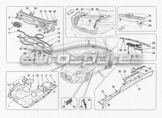 a part diagram from the Maserati GranCabrio parts catalogue