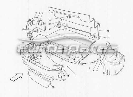 a part diagram from the Maserati GranCabrio parts catalogue