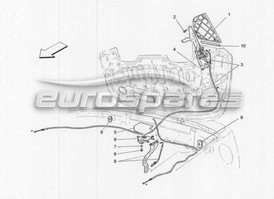 a part diagram from the Maserati GranCabrio parts catalogue