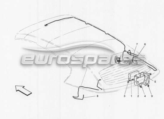 a part diagram from the Maserati GranCabrio parts catalogue