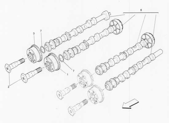 a part diagram from the Maserati QTP. V6 3.0 BT 410bhp 2015 parts catalogue