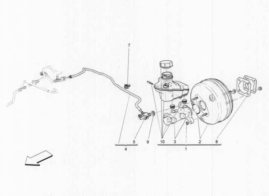 a part diagram from the Maserati Quattroporte M156 (2014 onwards) parts catalogue