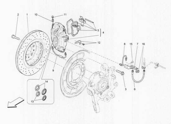 a part diagram from the Maserati QTP. V6 3.0 BT 410bhp 2015 parts catalogue