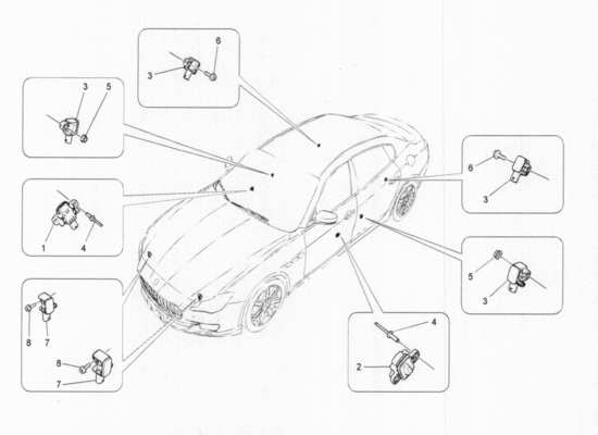 a part diagram from the Maserati QTP. V6 3.0 BT 410bhp 2015 parts catalogue