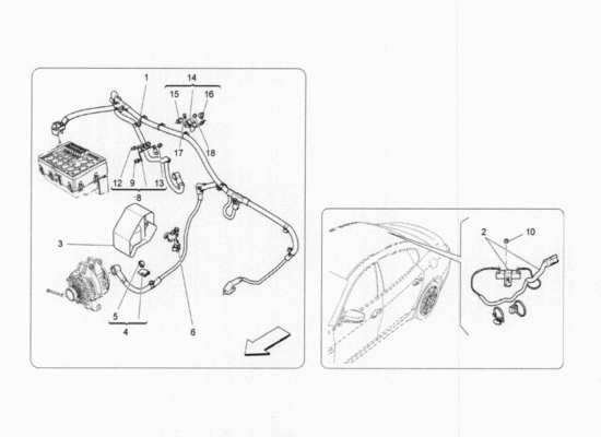 a part diagram from the Maserati QTP. V6 3.0 BT 410bhp 2015 parts catalogue