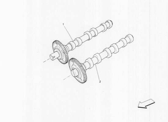 a part diagram from the Maserati Quattroporte M156 (2014 onwards) parts catalogue