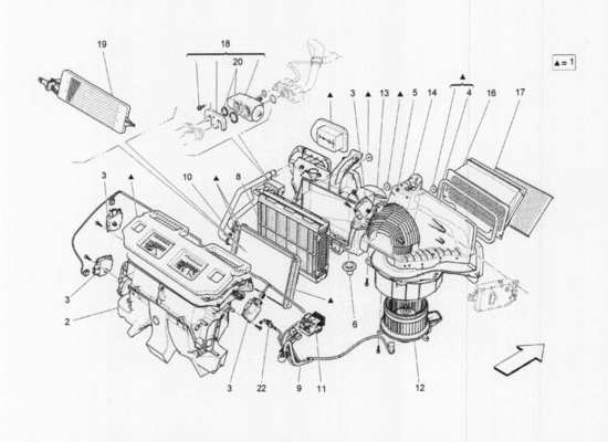 a part diagram from the Maserati QTP. V6 3.0 TDS 275bhp 2017 parts catalogue