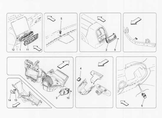 a part diagram from the Maserati Quattroporte M156 (2014 onwards) parts catalogue