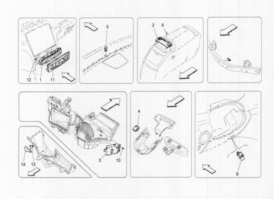 a part diagram from the Maserati Quattroporte M156 (2014 onwards) parts catalogue