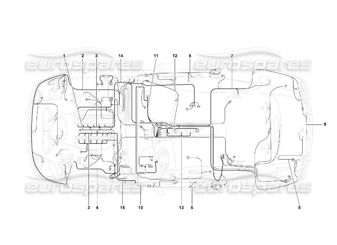 Ferrari 550 Maranello electrical system Parts Diagram