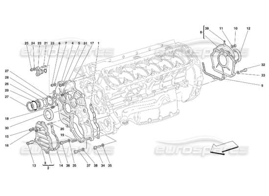 a part diagram from the Ferrari 550 parts catalogue