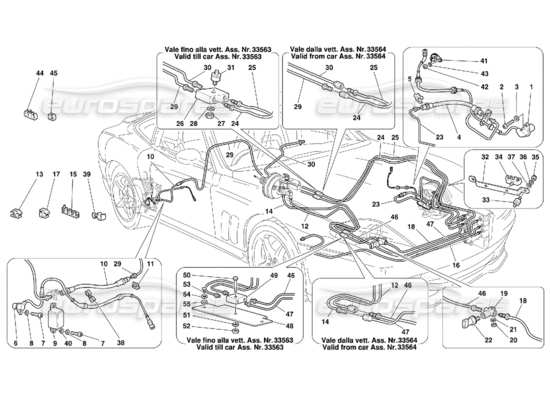 a part diagram from the Ferrari 550 parts catalogue