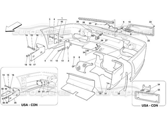 a part diagram from the Ferrari 550 parts catalogue