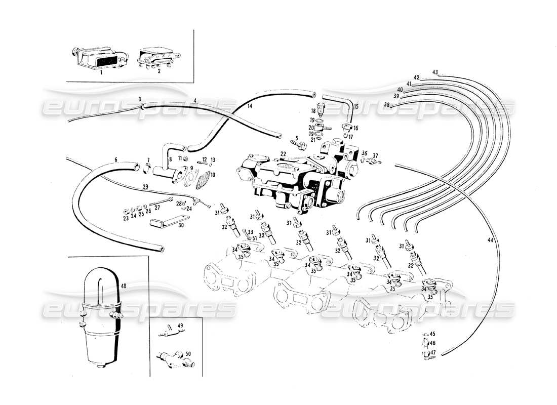 Maserati Mistral 3.7 Injection Equipment Part Diagram