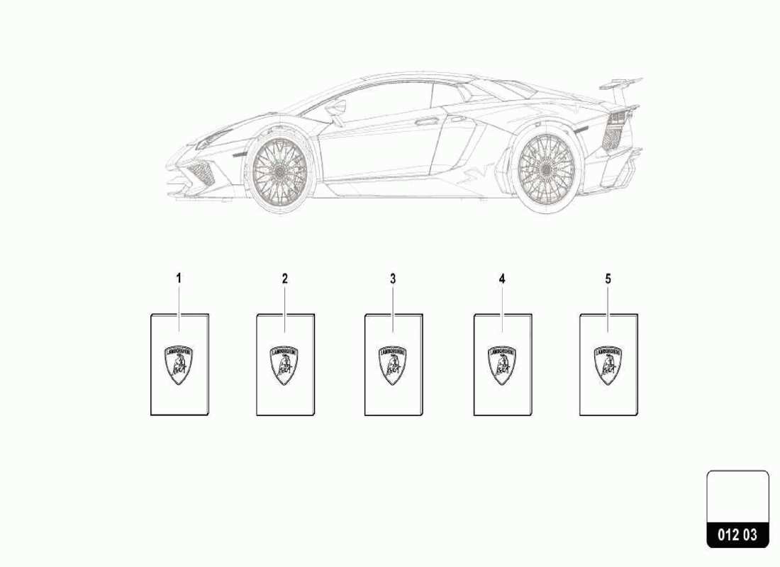 Lamborghini Centenario Spider Literature Parts Diagram