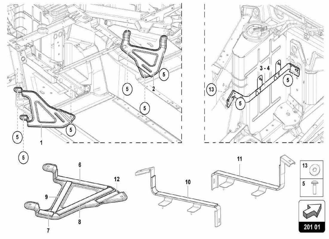 Lamborghini Centenario Spider Fuel Tank And Line Parts Diagram