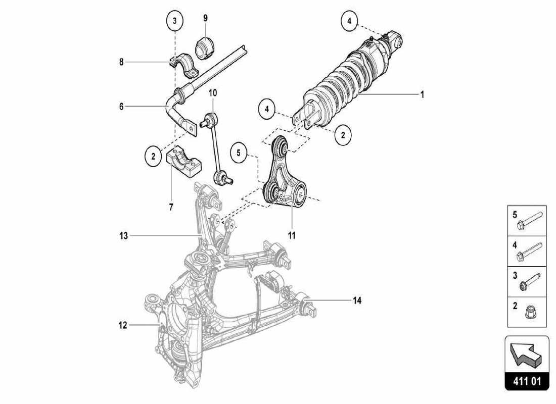 Lamborghini Centenario Spider Front Suspension Parts Diagram