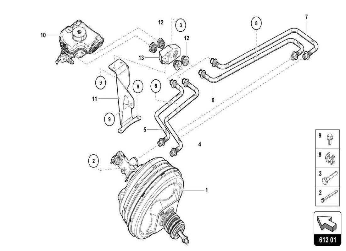 Lamborghini Centenario Spider Brake Servo Parts Diagram