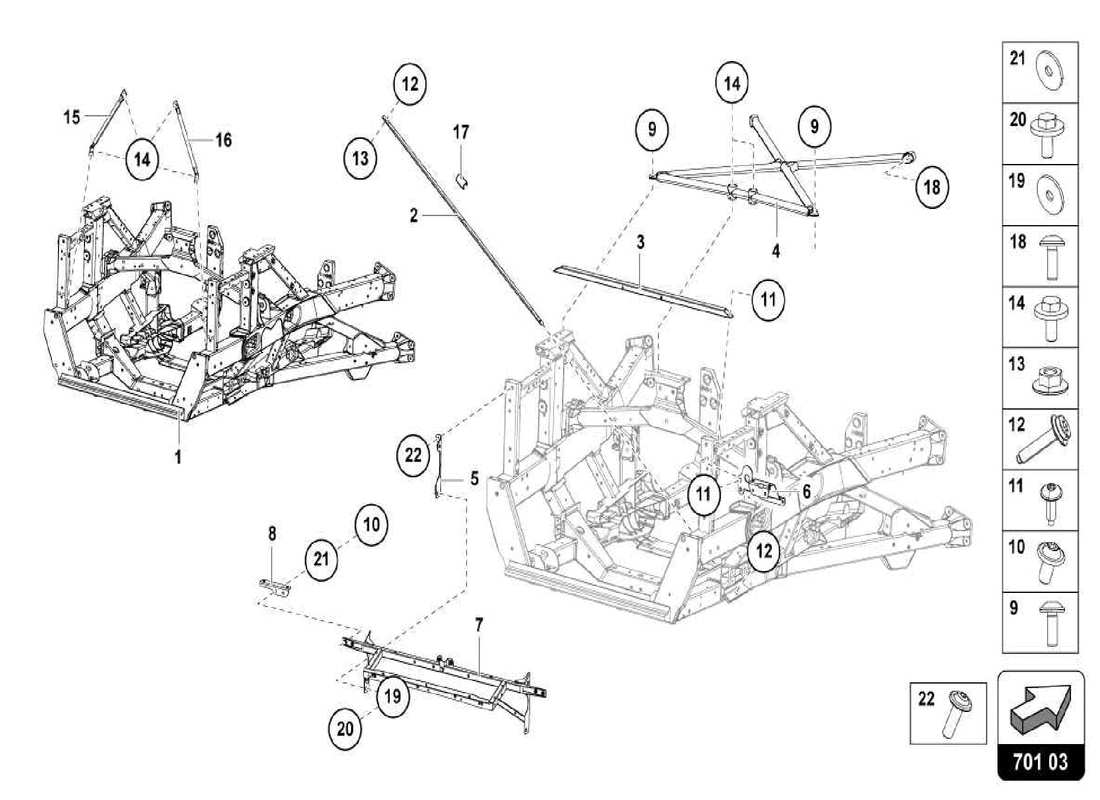 Lamborghini Centenario Spider TRIM FRAME REAR PART Parts Diagram