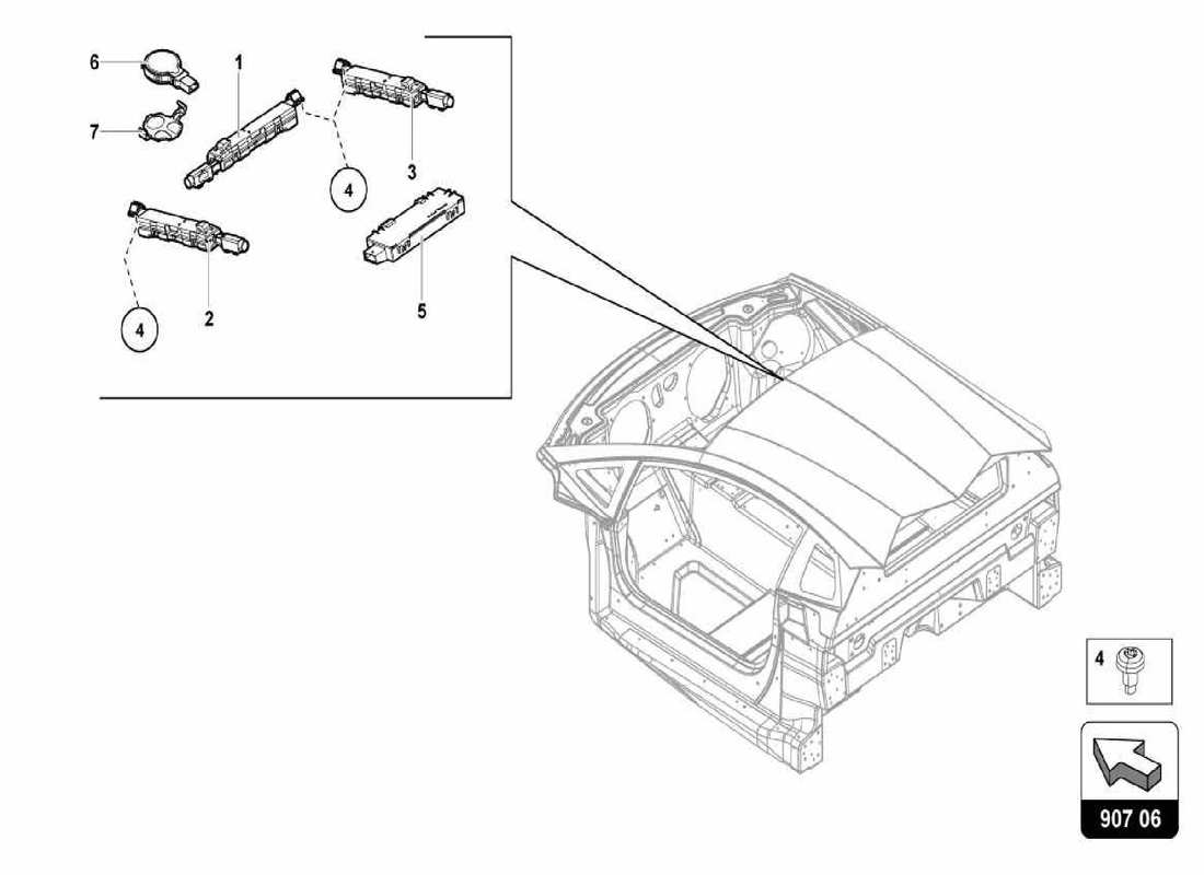 Lamborghini Centenario Spider Electronic Control Units Parts Diagram