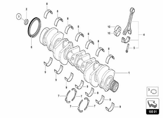 a part diagram from the Lamborghini Centenario parts catalogue