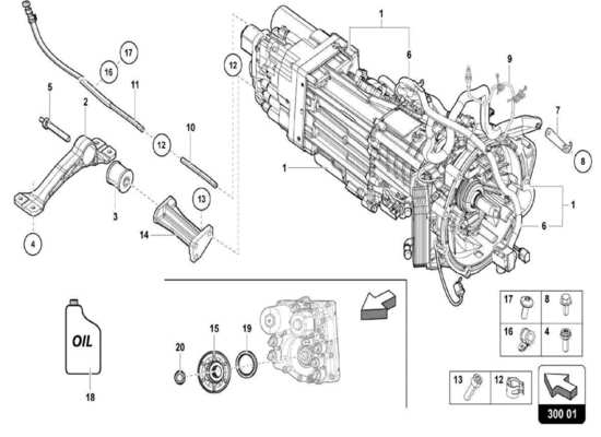 a part diagram from the Lamborghini Centenario parts catalogue