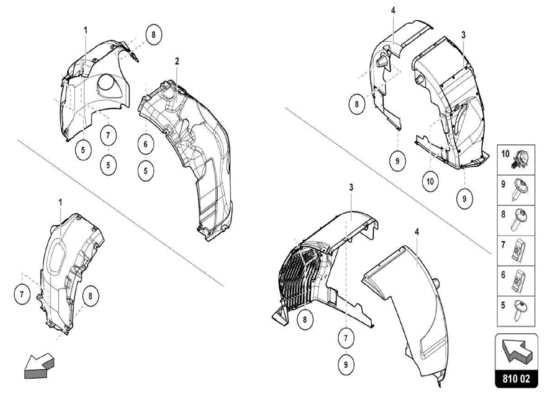 a part diagram from the Lamborghini Centenario parts catalogue