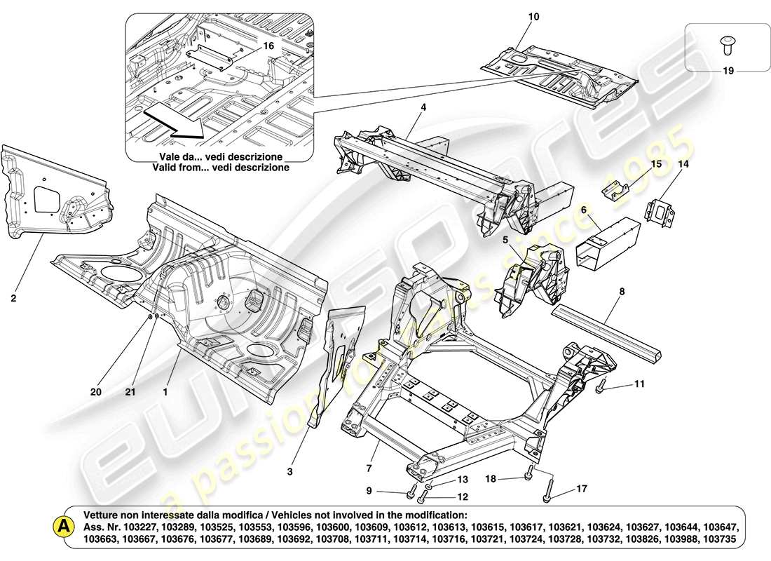 Part diagram containing part number 16288724