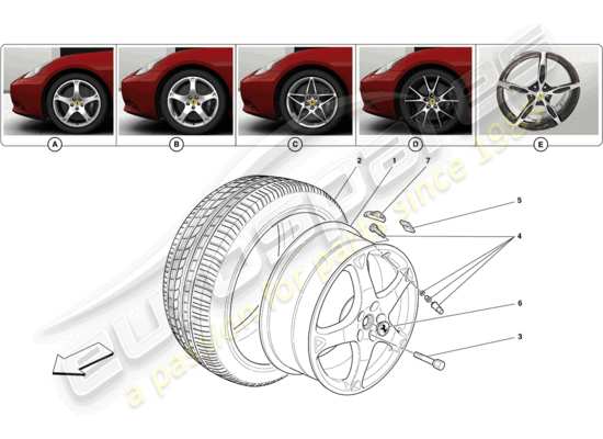 a part diagram from the Ferrari California (Europe) parts catalogue