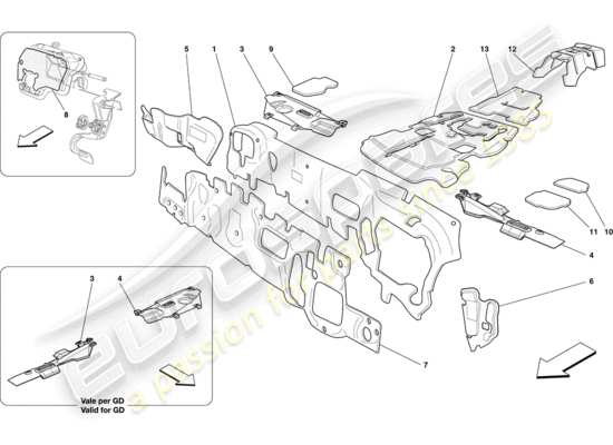 a part diagram from the Ferrari California (Europe) parts catalogue